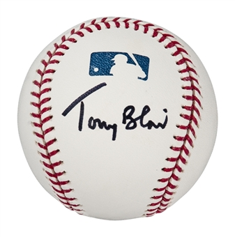 Tony Blair Single-Signed Baseball (JSA)